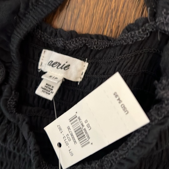 🆕 Aerie Smocked Wide Leg Jumpsuit - Picture 7 of 8